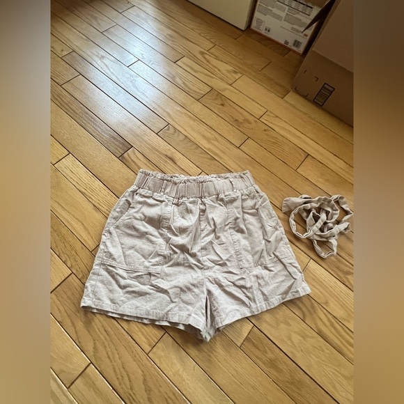 HYFVE Pants - Hyfve - Cotton Beige Shorts with Belt